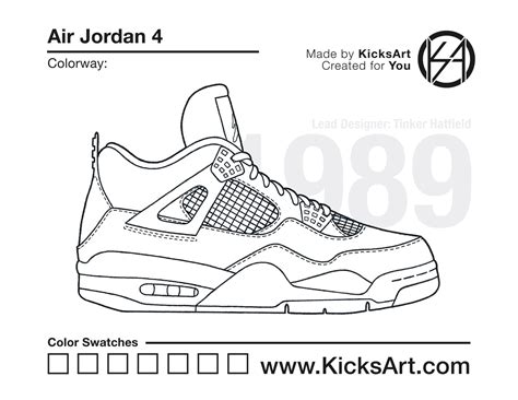 jordan 4 leather coloring pages.